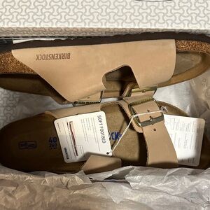 Birkenstock Beige Soft Footbed Sandals for Women (Arizona- Sandcastle)